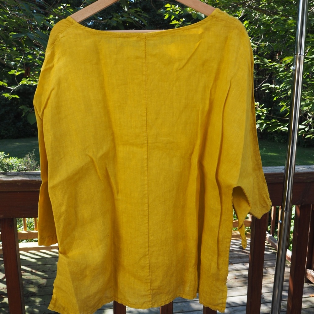Giusy Italian made 100% Linen Women’s size L Tunic - Picture 2 of 7